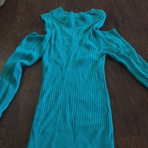 Dressy cut out shoulders sweater